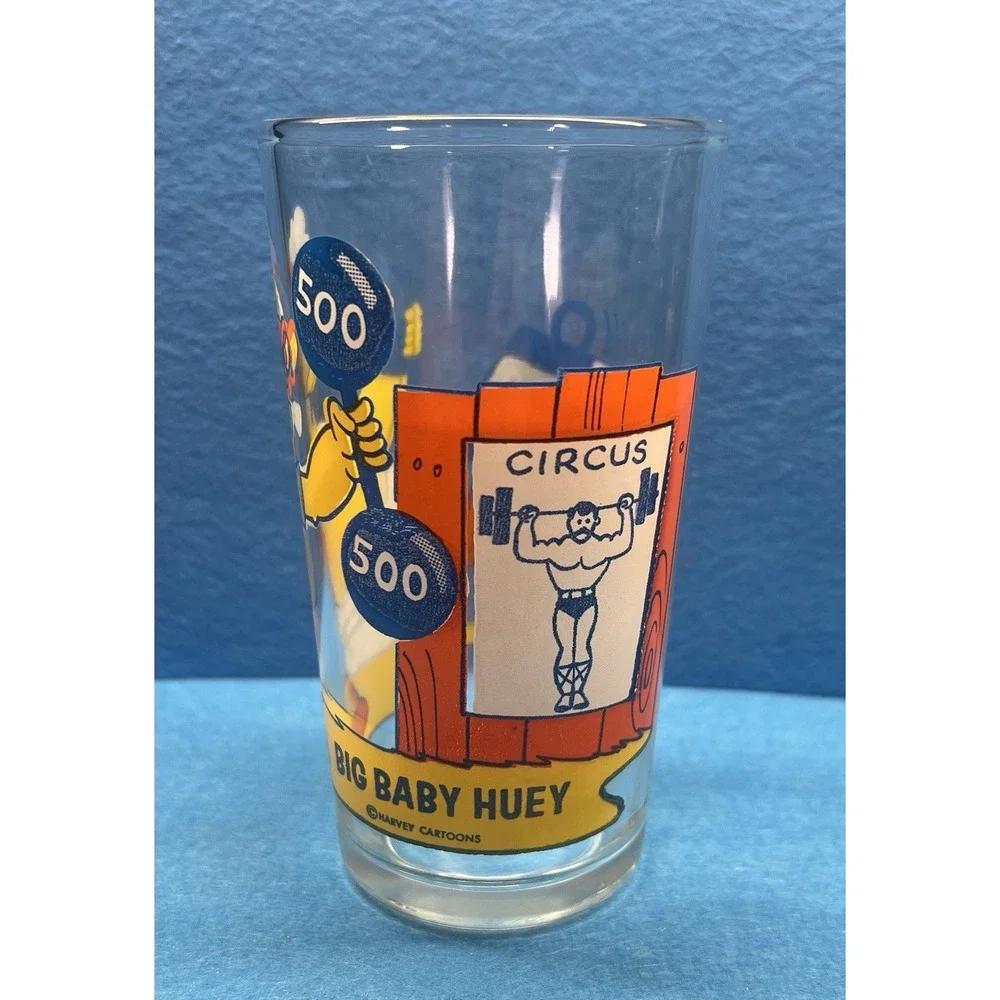 Vtg Big Baby Huey Pepsi Glass‎ Harvey Cartoons Circus